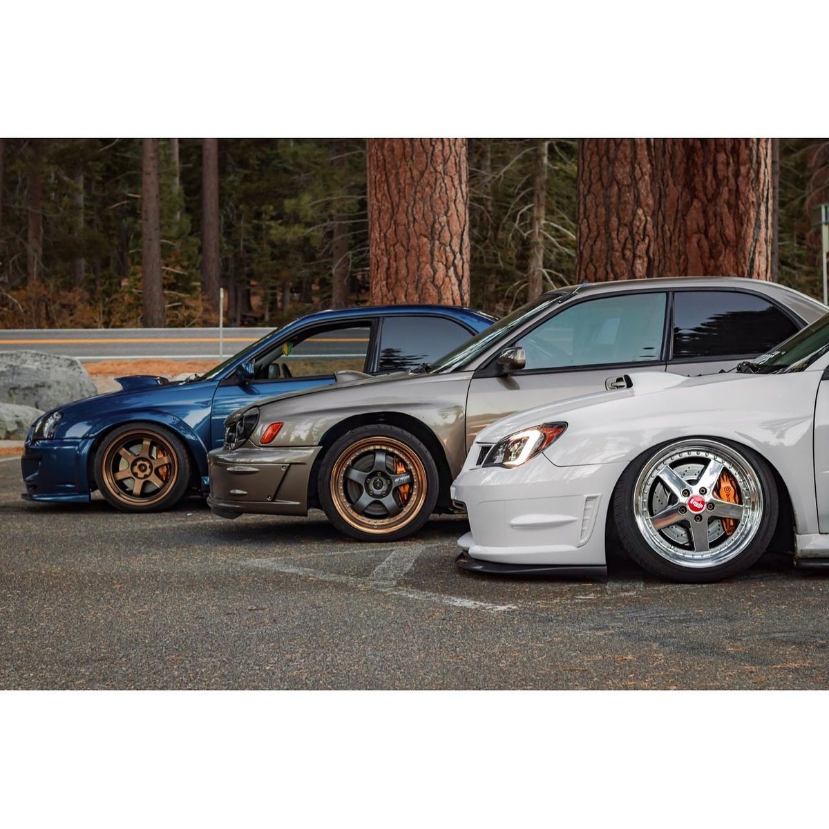 KamiSpeed's tweet photo. The three gens that paved the way.  GD chassis.  Iconic Subies with Iconic wheels.  ( #📷 @thirdshiftsociety )

We cater to them all.  

#kamispeed #blobeye #bugeye #hawkeye #peanuteye #subarus #subilife #workswheels #volkwheels #raysengineering #sti #wrx #wrxsti https://t.co/1DDJ9Zr0NO