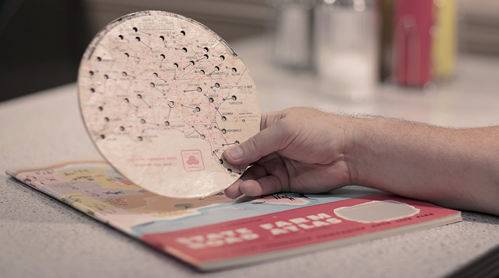 Before GPS there were travel wheels. <a href="/StateFarm/">State Farm</a> agents in the 1960s gave customers travel wheels that showed the distances between major cities. No matter how you navigate, stay safe on the road this winter season. #Throwback #FromtheArchives