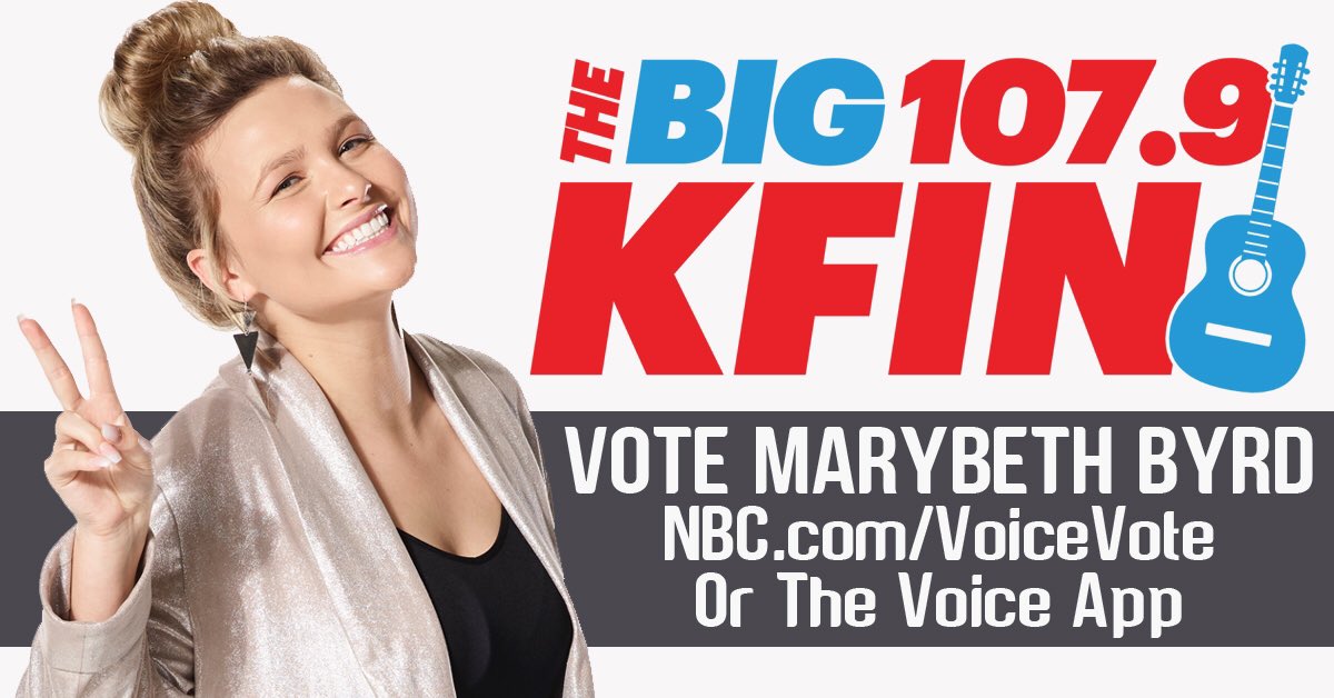 BrandonOnBBiTM's tweet photo. #KFIN Country - It’s time to Vote @marybeth_music for #TheVoice! She’s made the Top 8! WE can help send her to the finale! Let’s help makes her dreams come true! #BBiTM https://t.co/q9HVGpFQMI