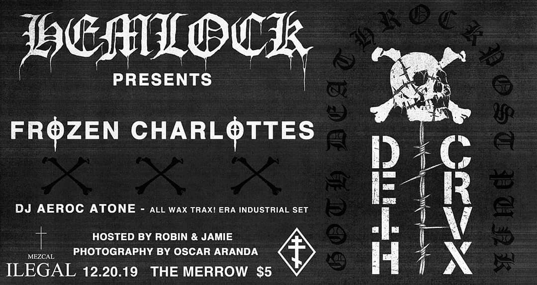 SKYLEEVAGUE's tweet photo. The last #FROZENCHARLOTTES show of 2019 will be @clubhemlock
Friday December 20th @ The Merrow in beautiful Saaaan Diaaaaagggoooo California!!!!!!!!
9pm/21+/$5 at the door #clubhemlock #SanDiego #Themerrow #lastshowoftheyear
#goth #deathrock
#darkwave #postpunk
๐ https://t.co/DSOgBaPuWQ