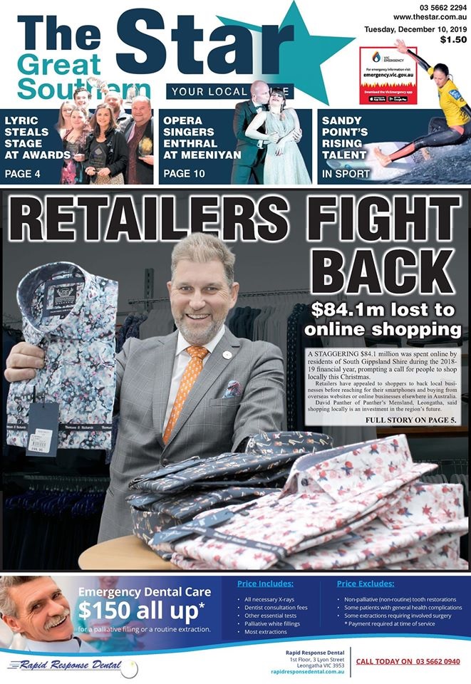 Retailers appeal to people to shop locally this Christmas. Leads today's <a href="/tgsstar/">The Great Southern Star</a>