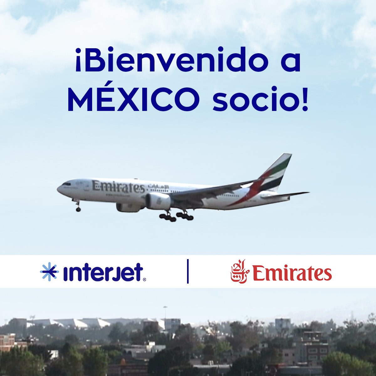 interjet's tweet photo. 🎉 ¡Bienvenido a México socio! 🎊 #MásInterjet https://t.co/cX9LCaPjQf