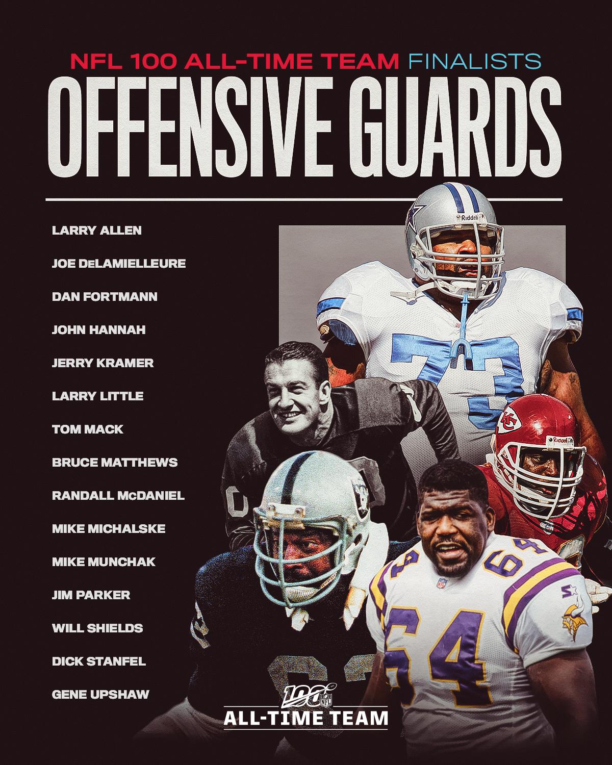 NFL on X: 'Offensive line finalists for the #NFL100 All-Time Team