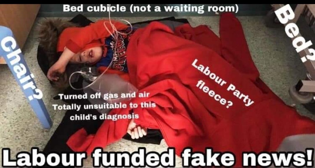 Say no more!!! More #FakeNews <a href="/UKLabour/">The Labour Party</a> <a href="/jeremycorbyn/">Jeremy Corbyn</a> #boyonfloor <a href="/SkyNews/">Sky News</a> <a href="/DailyMirror/">The Mirror</a> <a href="/BorisJohnson/">Boris Johnson</a> <a href="/BackBoris/">Back Boris</a> <a href="/KTHopkins/">Katie Hopkins</a> it's a disgrace that this is being allowed to happen to gain political goals. Let's see the full un-edited picture of the cubicle the poorly boy was in.