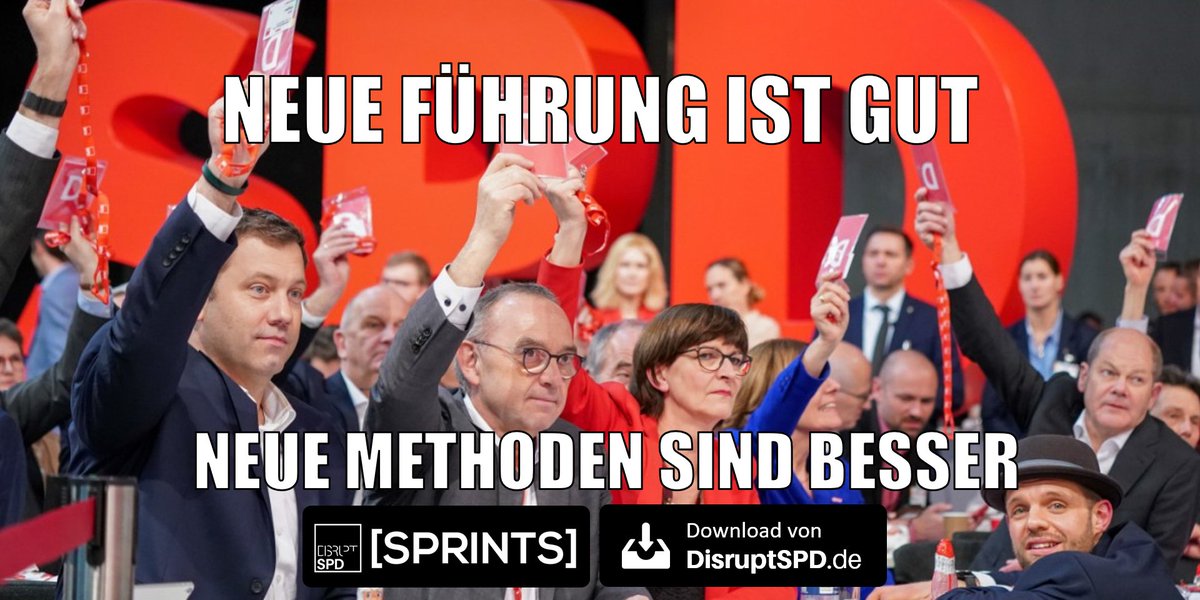 disrupt_spd's tweet photo. Und wir hätten da was im Angebot: DisruptSPD Sprints. Kostenlos, aber bestimmt nicht umsonst. Das ganze 40-Seiten Paket @ https://t.co/LymyXHkImu https://t.co/88BJ49AfwW
