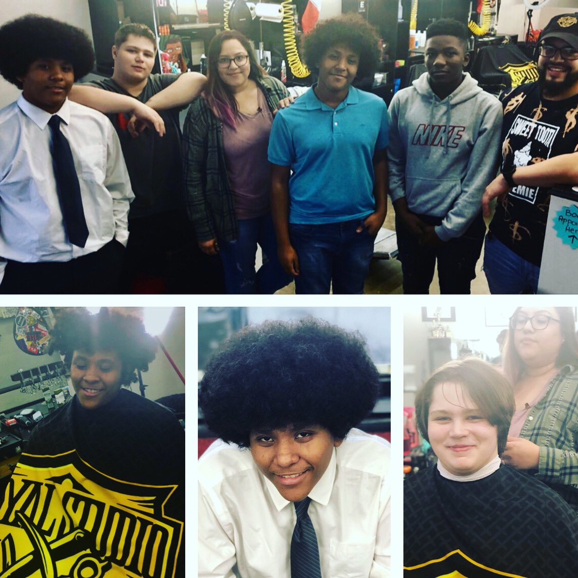 Marieedwards77's tweet photo. Attention Attention!!! Take a look at our Rise After School Incentive Winners! With good behavior & attendance this handsome crew received royal treatment thanks to Keven Cordero & Royal Studios! #therise #afterschool #royalstudio #cbicares #middierising https://t.co/QOVkyyy5lH