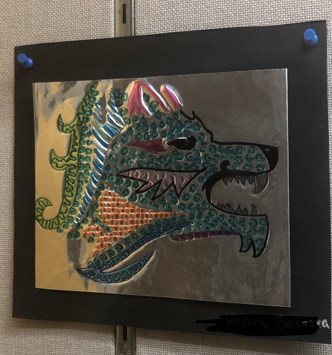 YoSoyLaLay's tweet image. I'm constantly amazed by what our students can do with #art. Check out this tin work done by our 8th grade 3D Art students.  Stunning!!!  #exploreyourpath #artseducation @WeGoD33 @D33Leman #everybodyinLMS
