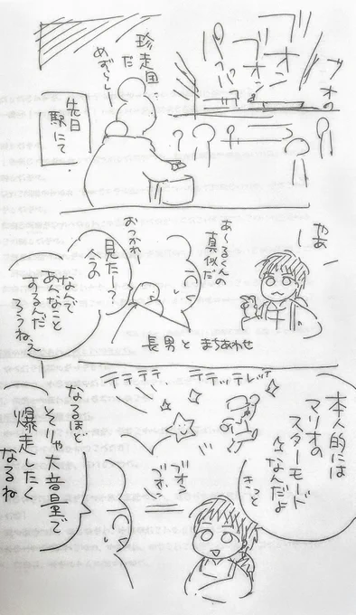 長男曰く、珍走団はスーパーマリオの無敵モードである。 