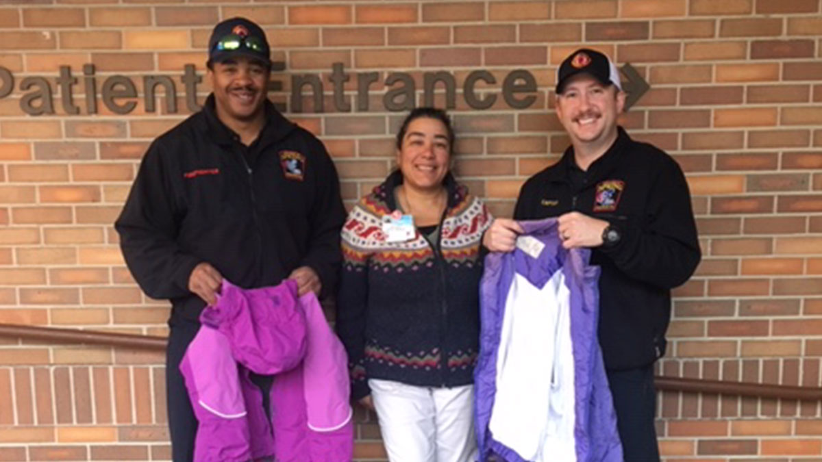 stjoesreading's tweet image. Members of @Readingfire recently visited St. Joseph’s Downtown Reading Campus to donate laundered coats, which are distributed to patients in need. #ReadingFire #PSHSJ