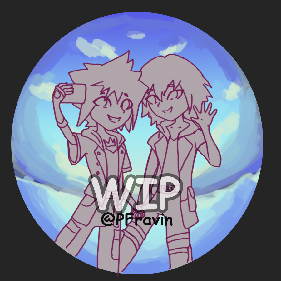 PFravin's tweet photo. Finally I have some time to start my last drawing of sora and riku and decided to show the WIP piece. The two are so cute together! 

#kh  #kh3 #khIII #soriku #kingdomhearts #finalworld #sora #riku #yaoi #manga #chibi #fanart #drawing #digitalart #digitalartwork #artwork https://t.co/zq1MBcvD4u