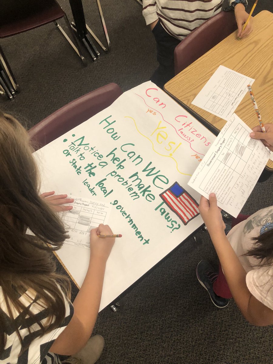 Ms_KourtneyF's tweet photo. Starting creation on their government posters! They are giving feedback to other groups on how to improve their posters before presenting them to the whole class. https://t.co/QpHloNX9s2