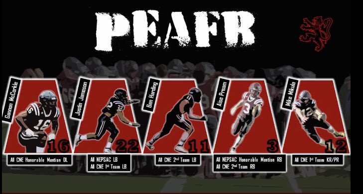 JustinJameson22's tweet photo. Honored to be named as a 1st team  All-New England LineBacker, and MVP for Big Red Football. Congratulations to my teammates for their achievements as well! #BigRed @coach_croomMX @PlayBookAthlete https://t.co/vFyFcTsD88