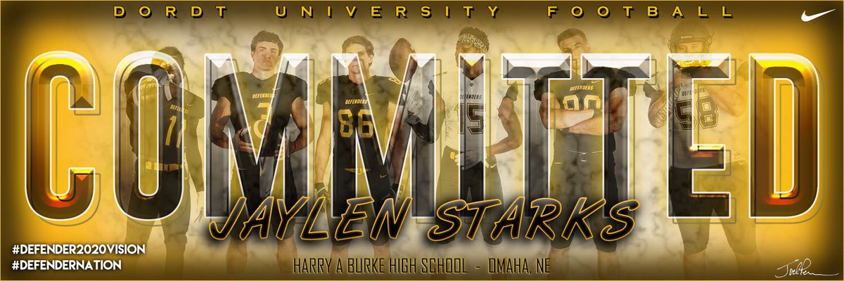jsstarks21's tweet photo. Excited to announce that I am committed to Dordt University to continue my academic and football career! #defender2020vision https://t.co/2YuAZK3TFW