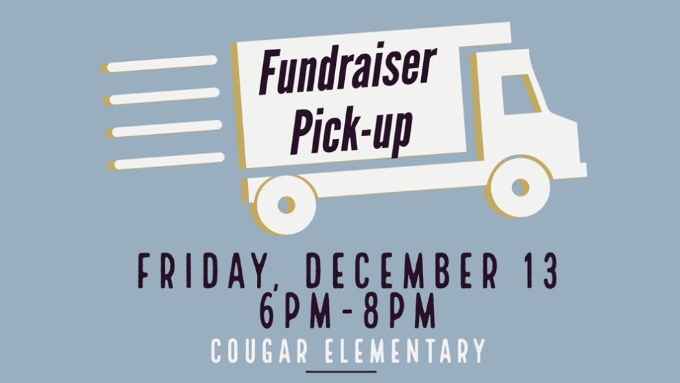 Parents/Guardians: Catalog Fundraiser items are being delivered this week! Stop by Cougar Elementary on Friday, December 13 to pick up your orders.

*Orders not picked up on Friday will be sent home with your child ONLY IF the items are small enough to fit in their backpacks.