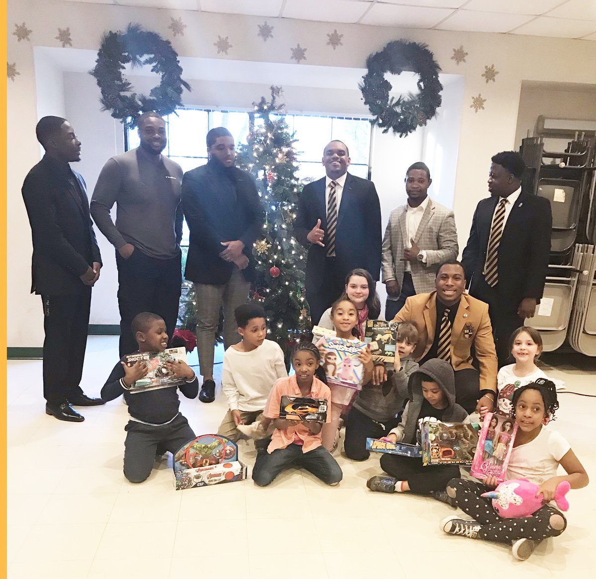 A big SHOUT OUT to Alpha Phi Alpha Fraternity, Inc., Clemson University for their service to the students at Littlejohn Community Center. Thank you for spending time with our students during the holidays and supporting and encouraging them.