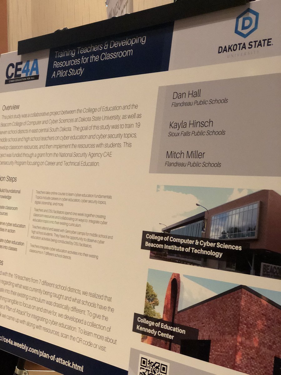 #GoTime @DakotaStateMSET Time to present at #NICEK12 on our work with!cybersecurity in our classrooms.