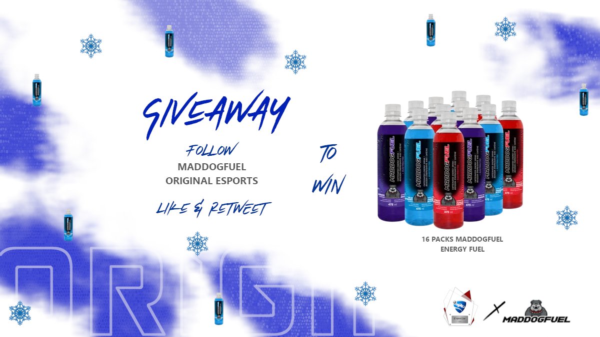 OriEsports's tweet photo. To celebrate our partnership with @maddogfuel, we're giving away a 16 pack energy drink ! :)

Follow 
@OriEsports
 &amp; 
@Maddogfuel 

❤️Like
🔁RT 

Winners will be drawn on Dec. 15th! Check our Facebook to double your chance🤞 https://t.co/dKpSGQOgoa