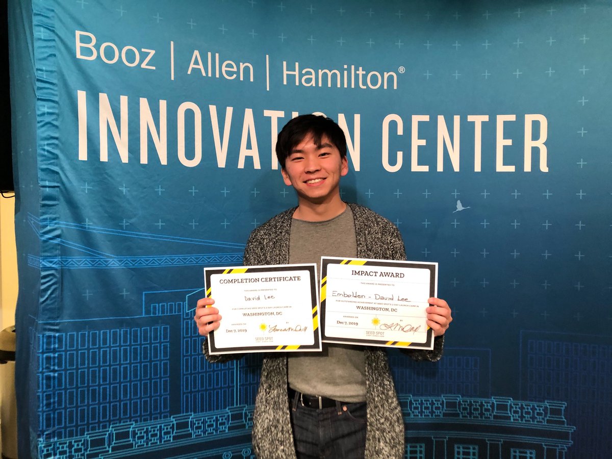 TeamEmbolden's tweet photo. Thank you @seedspot for hosting the 2-Day Launch Camp and recognizing us with the Impact Award! #seedspot #2DLC https://t.co/FOziCpVmbn