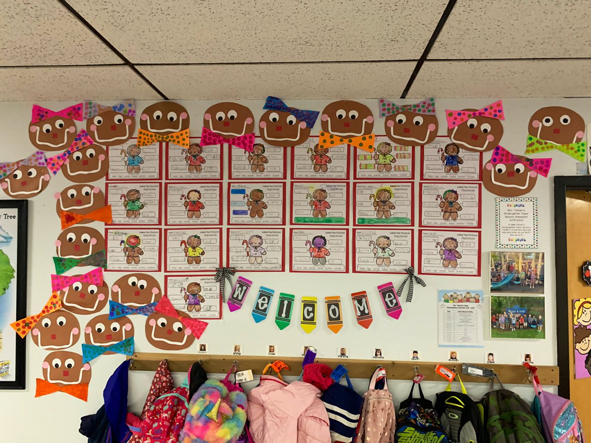 mrstannerkinder's tweet photo. We have so much holiday spirit in room 1005!  Our elf, Chippy has been up to all sorts of funny business at night while we sleep and we’ve been working hard on everything and anything to do with Gingerbread!!! https://t.co/qvFbkwcwv0