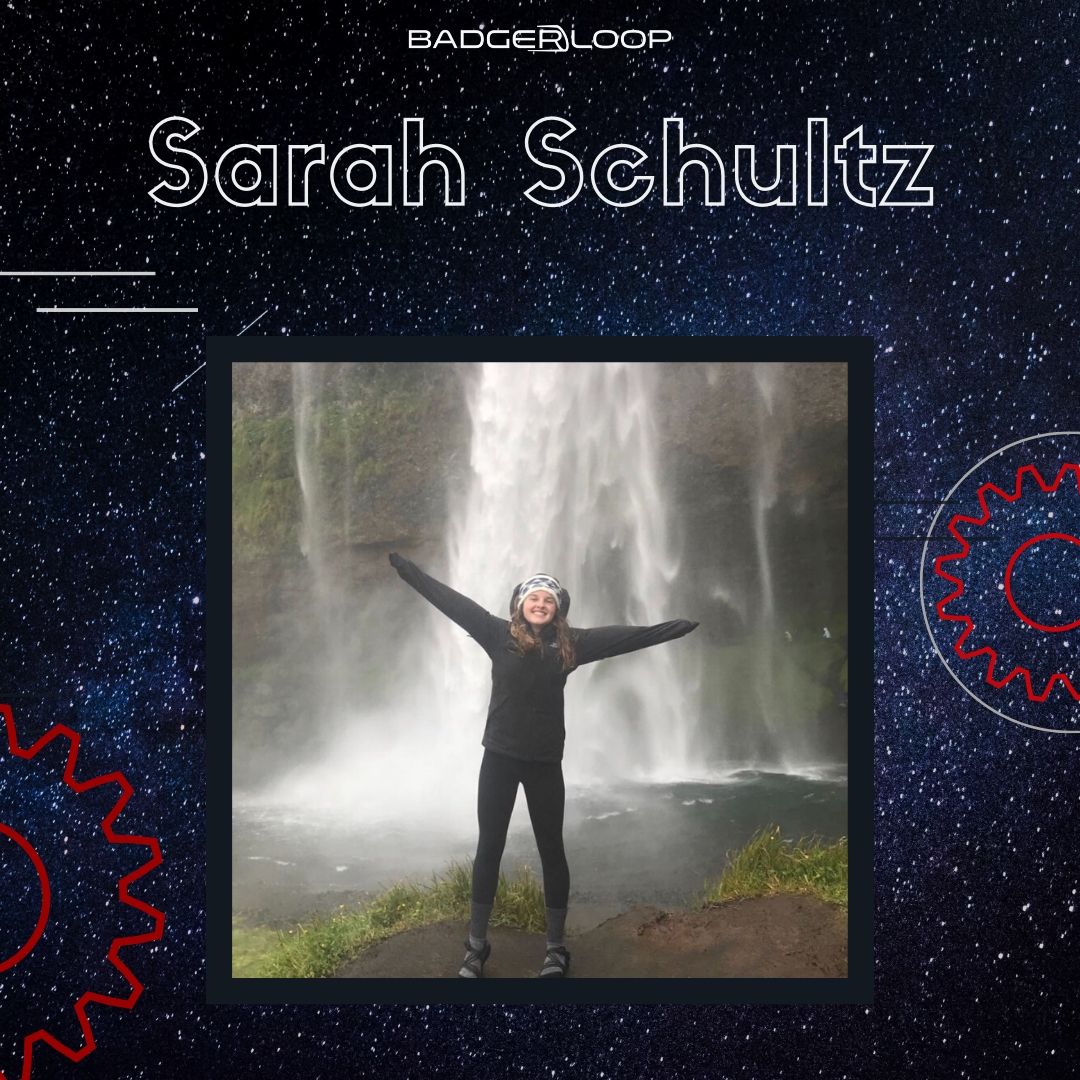 uwsolarracing's tweet photo. Meet Sarah, our braking team lead. Sarah has been in Badgerloop for the past few years and has been a valuable member of our team. Interested in multiple forms of transportation, she is working on getting her private pilot's license! #meetTheTeamMonday #Badgerloop https://t.co/pQy8kSD7Yw