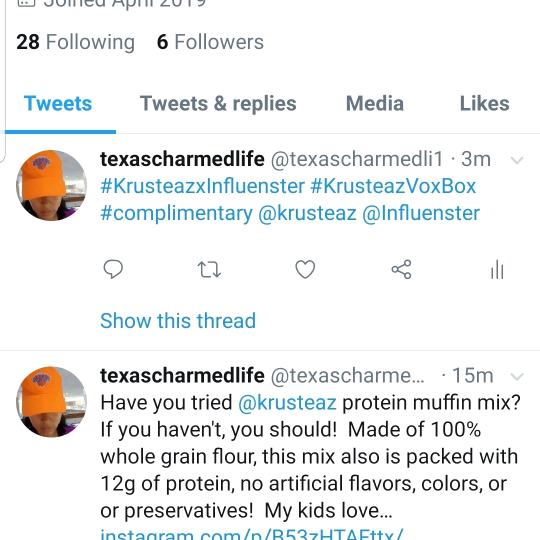 twitt3rbug's tweet photo. This mix also is packed with 12g of protein, no artificial flavors, colors, or preservatives!  My kids love bananas, blueberries, and muffins so this was a win win situation for our family! 
#KrusteazxInfluenster #KrusteazVoxBox #complimentary @krusteaz @Influenster https://t.co/g8IwthfFSo