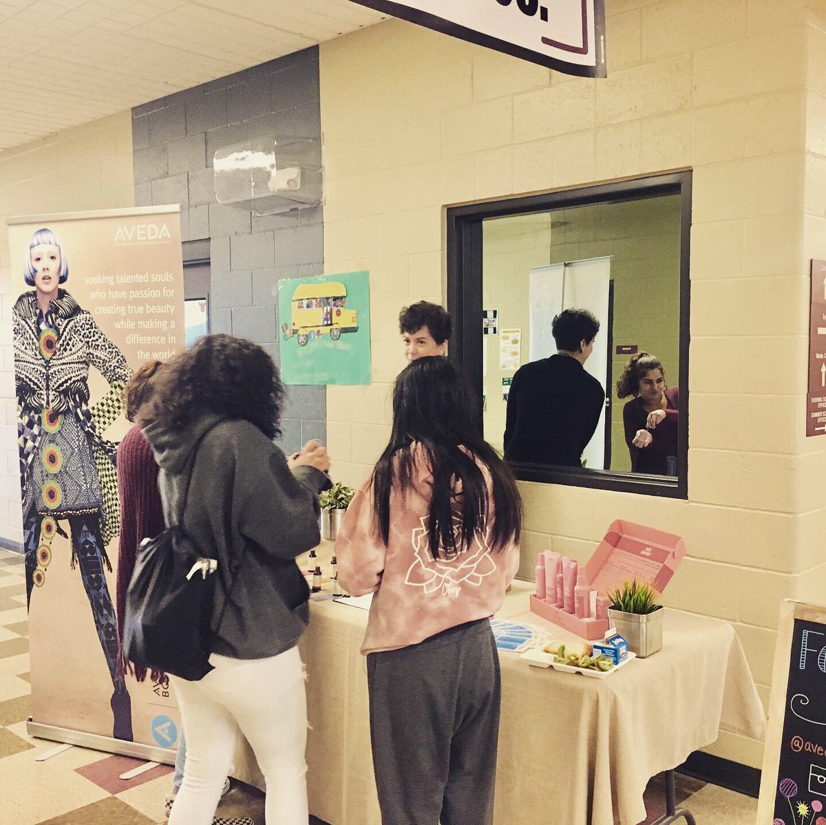fccareercntr's tweet photo. We had fun checking out Aveda’s products today! 😍 Stay tuned for the winner of the Dutch Bros card on tomorrow’s morning announcements if you stopped by to ask about their cosmetology program! 💇🏼‍♀️@aveda https://t.co/Uzd7ki9oLa