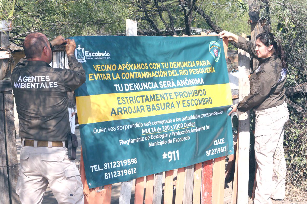 claraluzflores's tweet photo. ¿Qué es lo que van a hacer los Agentes Ambientales? Van a infraccionar desde si tiran agua de más, si tiran basura, desmontan sin permiso donde hay especies de la región y no contribuyen a reforestar, y obviamente emisiones y quema de basura. #Escobedo #UPAE #Agenda2030 #ODS13 https://t.co/WDf8W7DW1I