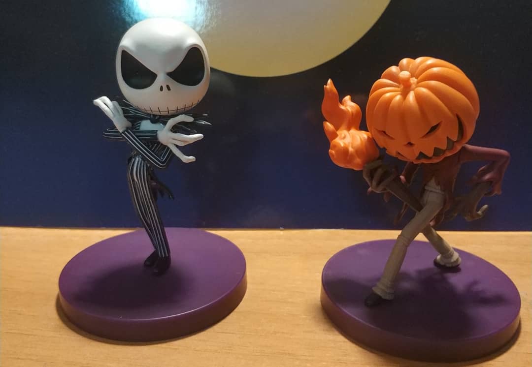 SraBlancos's tweet photo. Que #Banprestos más chulos de #JackSkeleton !! Una pasada 😍 @banprestospain #PesadillaAntesDeNavidad #Calabaza #ReyDelMal @timburton @timburtonfp #TimBurton #Figure #Colecction https://t.co/ou1juhBclJ