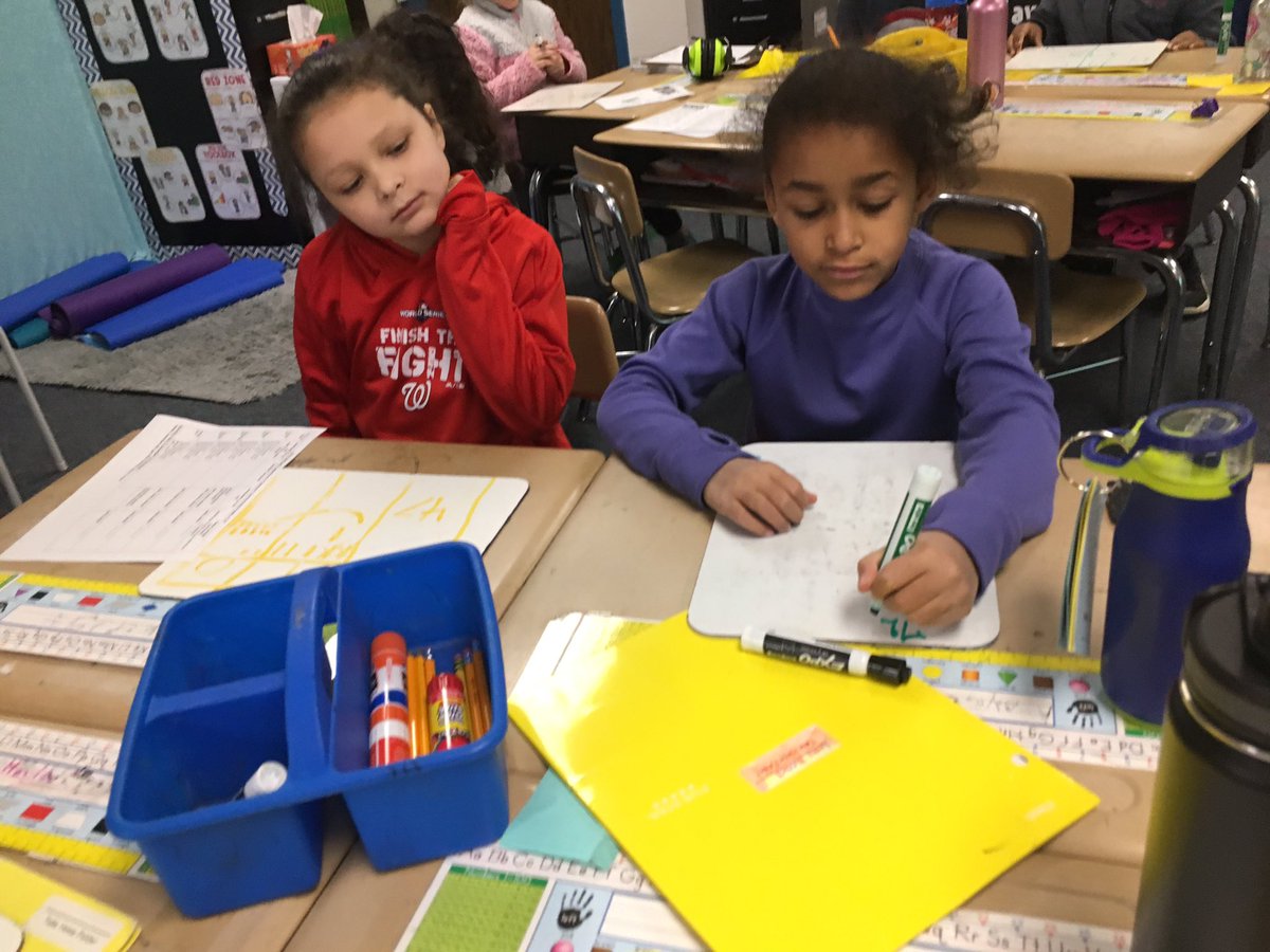 fcps_cangemi's tweet photo. I ❤️this lesson. We are back to a skill we learned. I told Ss they were the teachers. The class split each w/ a different problem (1 +, 1-).  They solved, then checked w/ team. Ss helped each other find &amp; fix mistakes then they partnered w/ the other group to teach.  #bcesmath https://t.co/ywMyxqfdCS