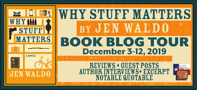 Missus_Gonzo's tweet photo. Review: Why Stuff Matters by Jen Waldo #LSBBT #LoneStarLit #NewTexasLit #TexasLiterature #TexasHumor #LiteraryHumor #HumorInLiterature https://t.co/fQSTYHMBW2 https://t.co/pdbFnGnUNF