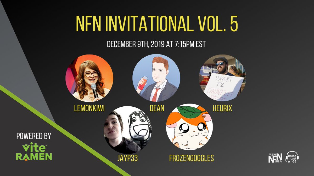 NotNormGG's tweet image. NFN Invitational Vol. 5 semi finals now live by 
@BroadcastDotGG!!
Twitch: twitch.tv/broadcastgg/

Broadcast Crew
@LemonKiwi_ 
@ctHeurix 
@Capitiano 
@JayP33Tweets 
@FrozenGoggles 

Powered by @ViteRamen
Use the code "NFN" to get 15% off!!
Link: viteramen.com
