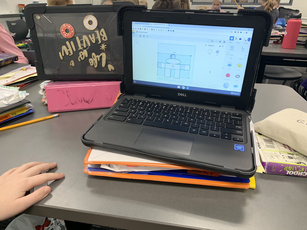 THeino's tweet photo. One of our 3D printers @MLMSmuskies is on the move! It will be housed in Mr. Thompson’s room, so students can create a variety of projects #voiceandchoice #creativity @MuskegoNorwaySc https://t.co/vRBC9PNvTo