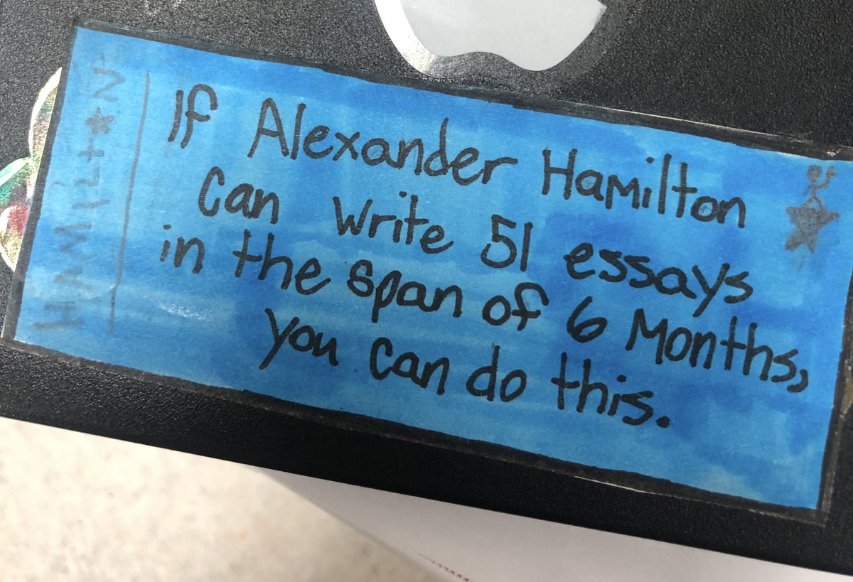 This history teacher LOVED seeing this note on a student’s computer. Going to have to add this to my list of daily mantras, too! #NagelBeTheChange #hamilton