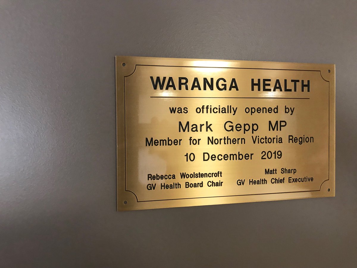 mark_gepp's tweet photo. Thrilled to officially open Waranga Health’s new consolidated $10m facility in Rushworth. Part of GV Health, it will serve the people of Rushworth for many years to come #GVHealth @JennyMikakos https://t.co/HL9wlssNsq