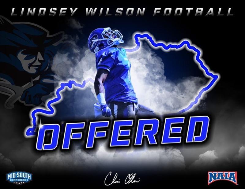 ColtSinor's tweet photo. Extremely Blessed to receive an offer from Lindsey Wilson College!! #BlueRaid https://t.co/uXf7CebJVU