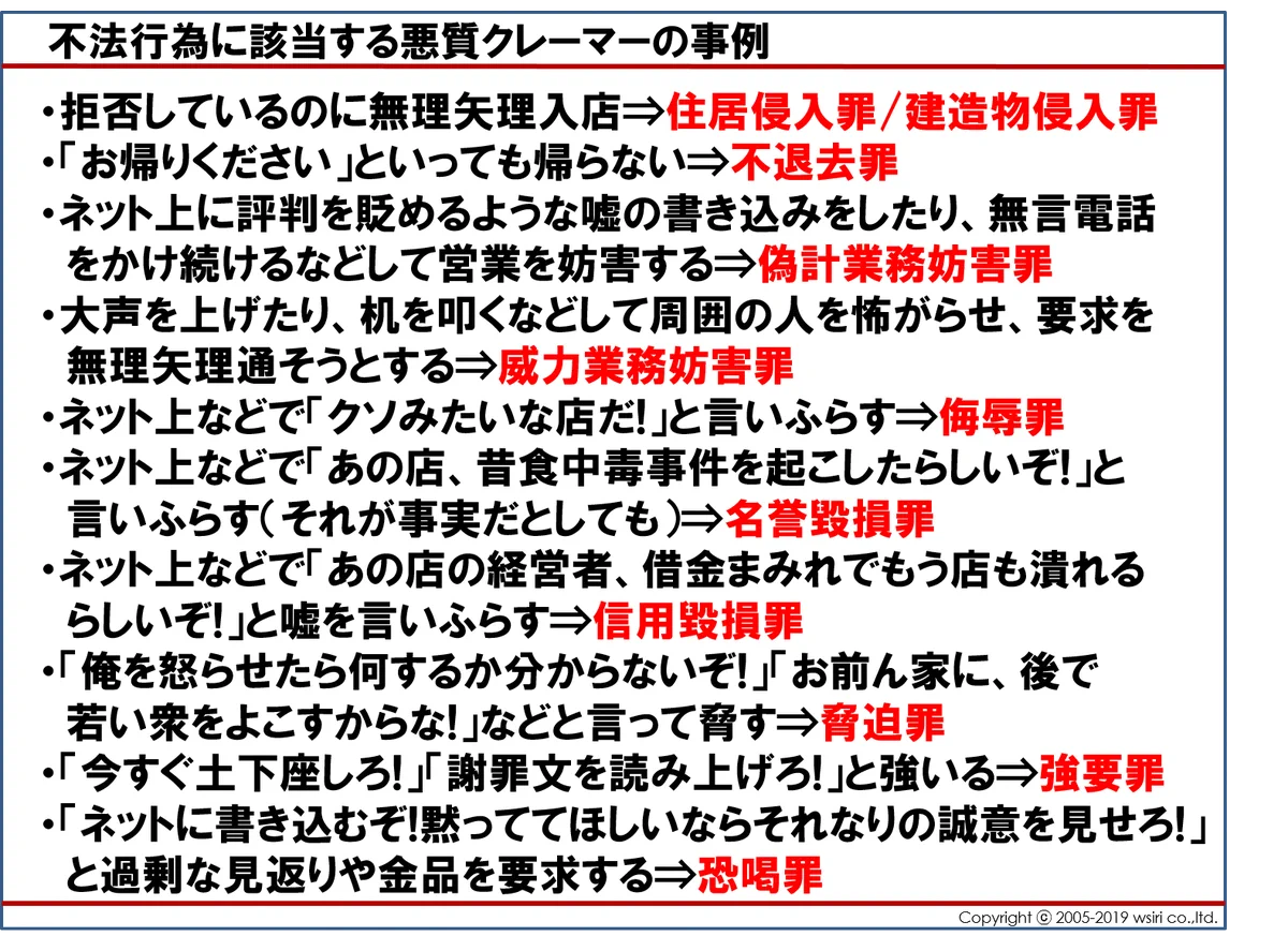 悪質なクレーマーにはもっと厳しい対応を取っても良いはず･･･！店側はちゃんと従業員を守ってあげてほしい･･･