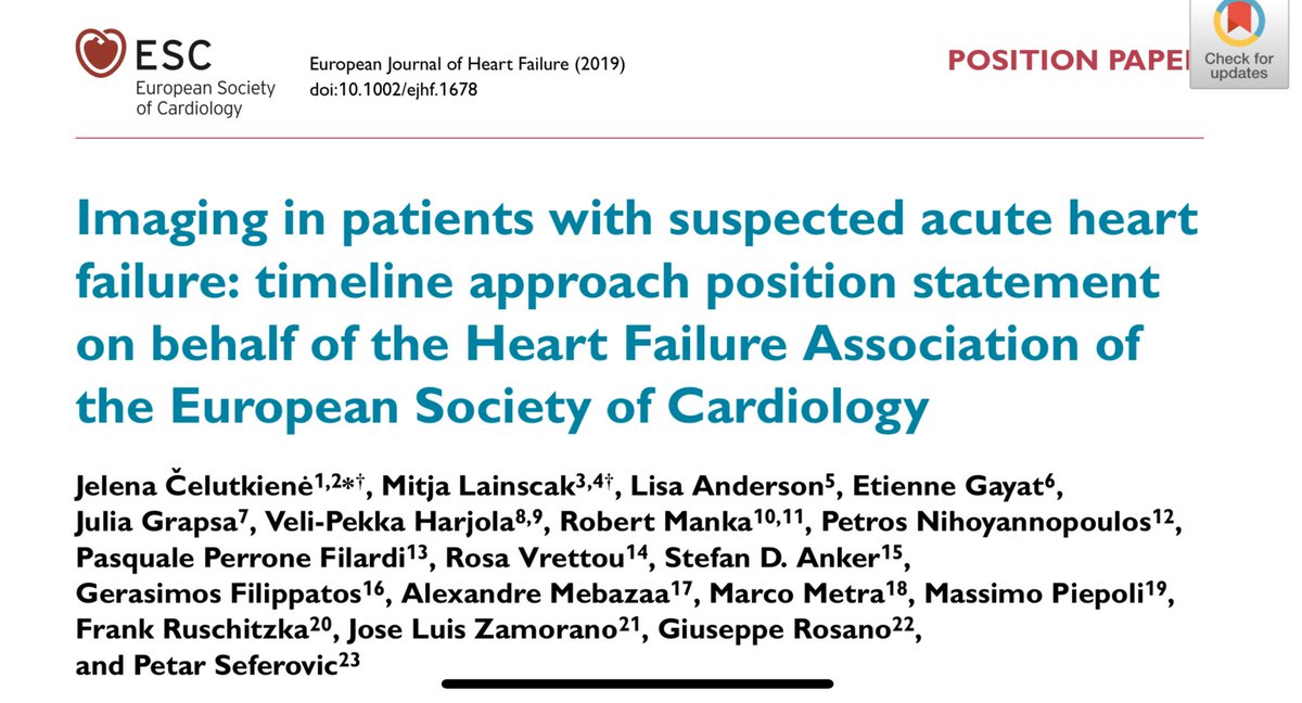 ESC & HFA Position statement on imaging in AHF: Start with FoCUS and Lung US...! onlinelibrary.wiley.com/doi/full/10.10…  #POCUS