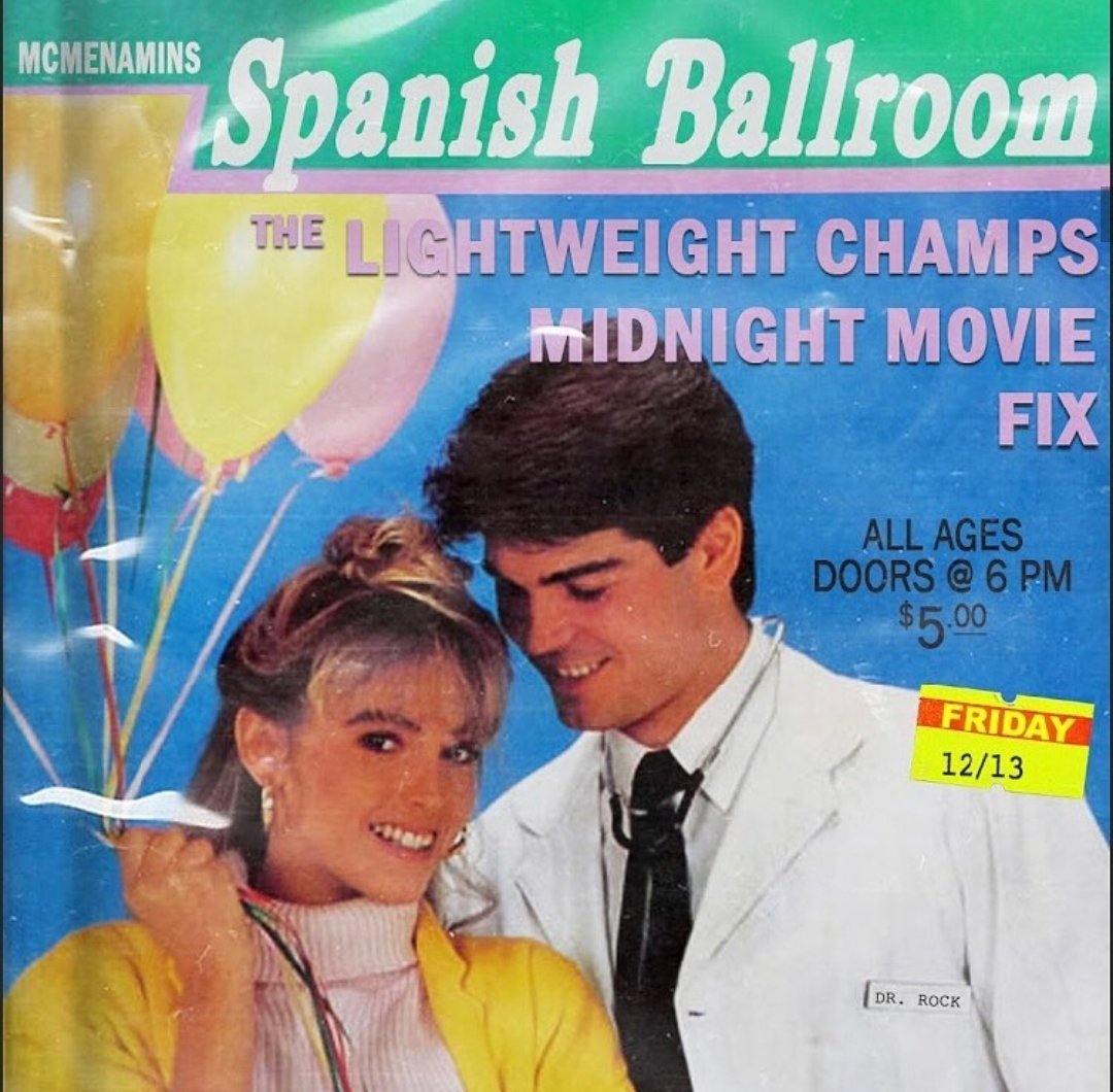 Hey it is us! Midnight Movie. The band? On Twitter! Please join us for a lovely evening at the <a href="/SpanishBallroom/">Spanish Ballroom</a> this Friday!