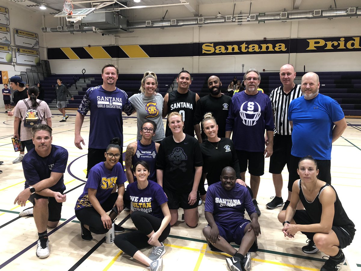 Staff VS Seniors basketball. Staff takes the Win 55-54.