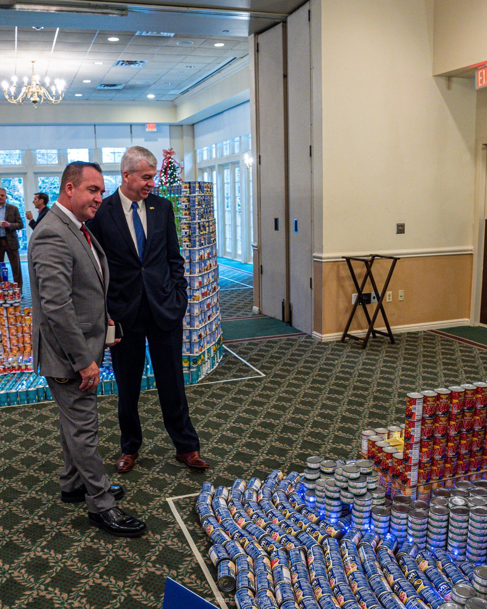 ACECNJ's tweet photo. Assemblyman Rob Clifton takes his judging responsibilities for our annual #cansculpture contest very seriously, while @nsstrategiesllc James Selle and John Keller of @NJTpkAuthority admire the displays. #acec #acecnj @ACEC_National https://t.co/Z1Oweo9ucj