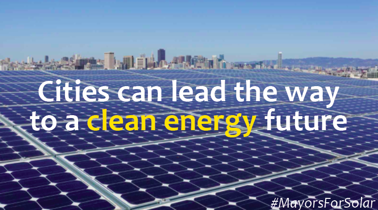 EnvAm's tweet photo. Is your mayor one of these 300 #MayorsForSolar? Check out our interactive map to learn about cities in your state leading the way on #solar: https://t.co/RjIJ2nzTX4 https://t.co/LeVyO3a65z