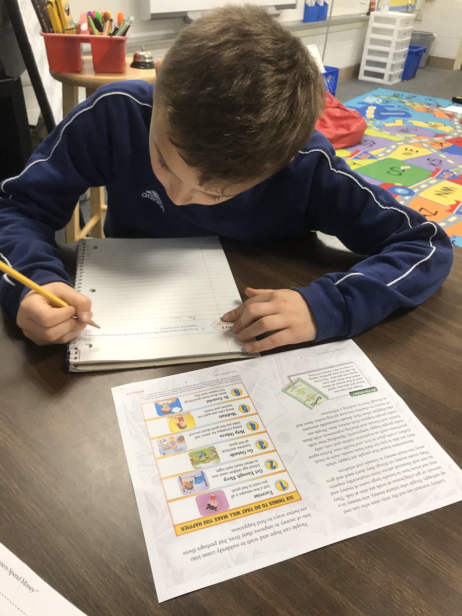 Does money buy happinesses? 3A is close reading about lottery research!  💰 @Elmwood_Eagles