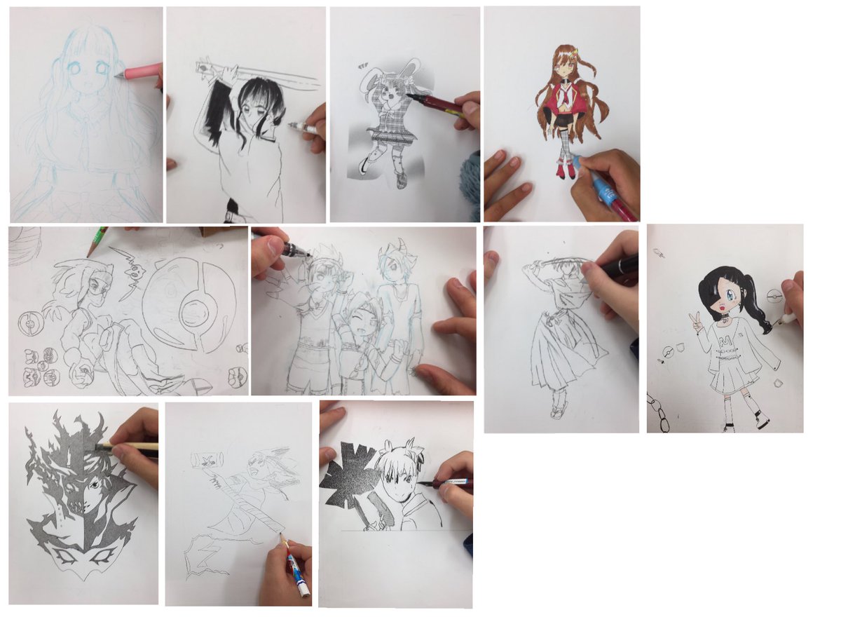 ののの カルチャースクールマンガイラスト教室生徒作品9 今回 トーンの貼り方を実演しました みんな頑張ってトーン貼ってました テンションのトーンも若干高め 笑 でも作品作りには一生懸命な生徒さん達です マンガ イラスト 青葉台 東急