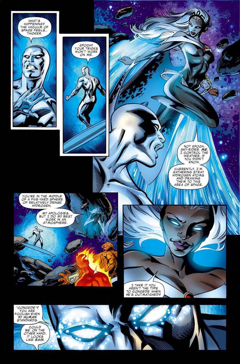 TheWindGodVonte's tweet photo. We love a chemist 😍

She didn’t hurt Silver Surfer but this was neat little stunt https://t.co/V6ZuffblET