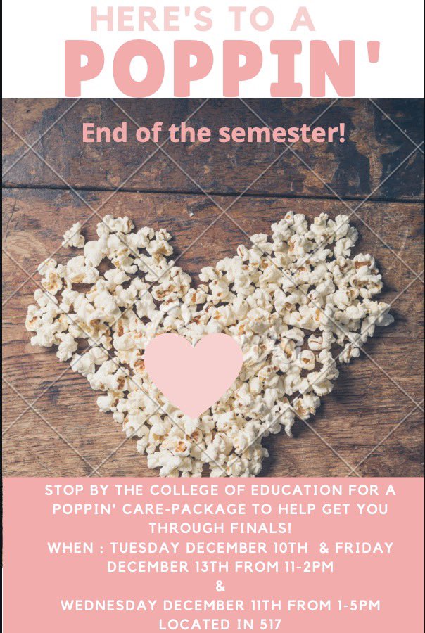 UECPMSU's tweet photo. Happy Finals Week 🍿✨ https://t.co/oxzZbynRG5