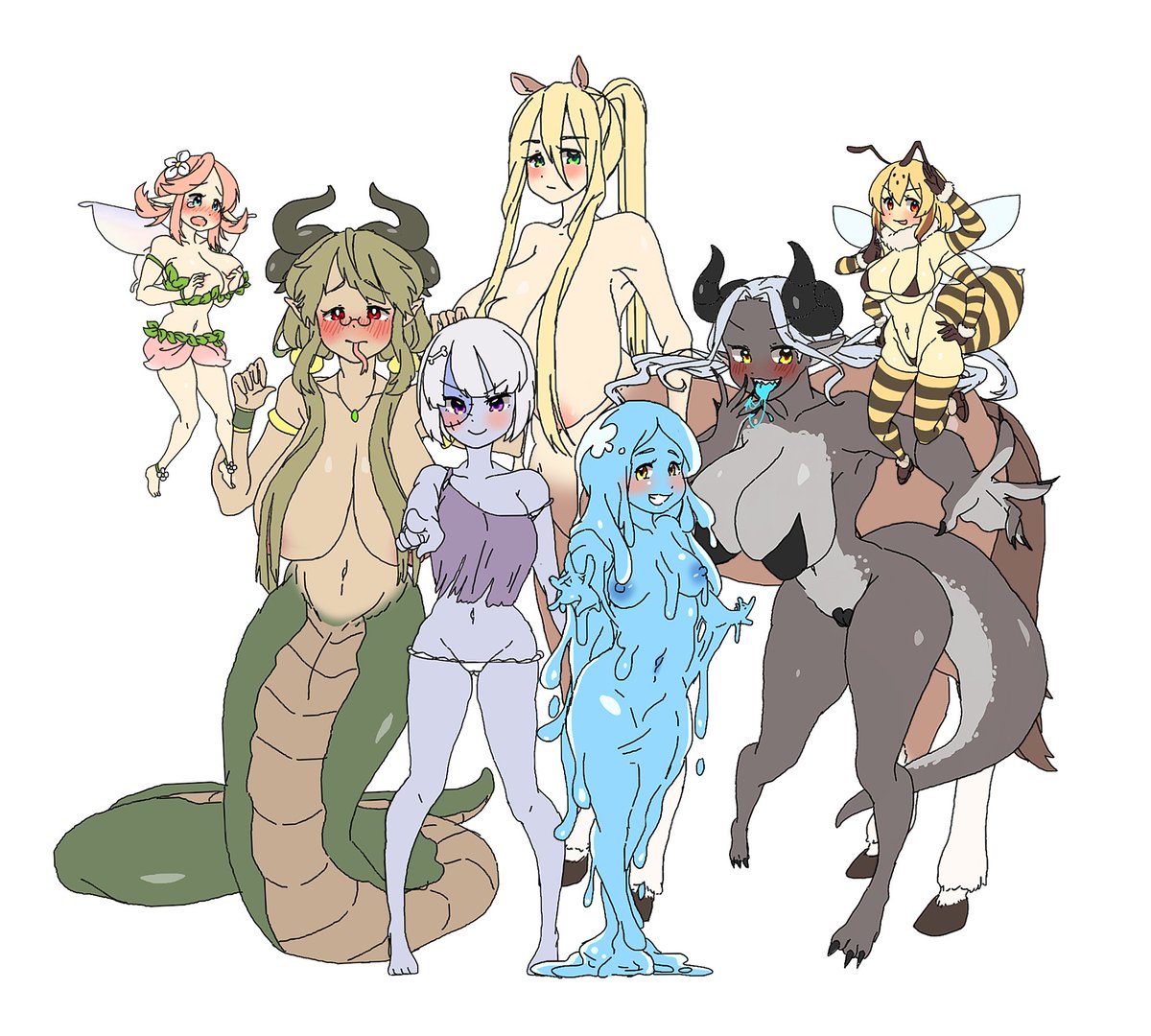 Monster girls😤💖
and Zombie Chan Charactor by @diasuke_daisuke