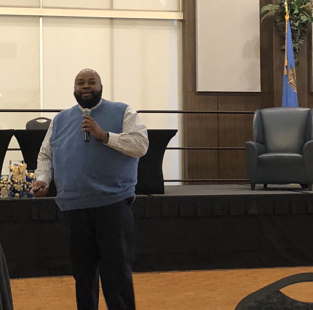 What an honor having <a href="/RodRobinsonRVA/">2019 National Teacher of the Year</a> as the keynote speaker <a href="/UCOCEPS/">UCO CEPS</a> Honoring A Noble Profession! Such an inspiring and challenging message. Thank you, Rodney! Loved seeing you, friend.
