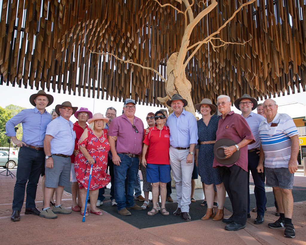 AlboMP's tweet photo. The Tree of Knowledge is the birthplace of the Australian Labor Party. It’s also where I’m beginning my tour of regional Queensland. 

This state is a big part of the history of our mighty party. It’s got to be a big part of our future too. https://t.co/Rou9yI0CuN