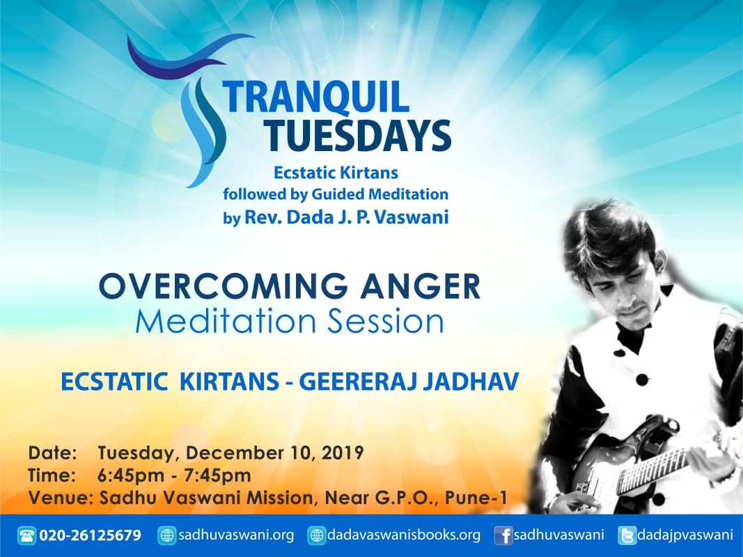 DadaJPVaswani's tweet photo. #TranquilTuesdays #guidedmeditation #overcominganger https://t.co/Je3wDpgld7
