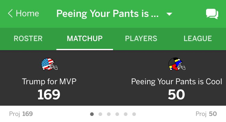 nrashton2015's tweet photo. You wouldn’t know by the score, but my fantasy team did tie for the best record in my league... OOF 🤕 https://t.co/MQztYPs7oM